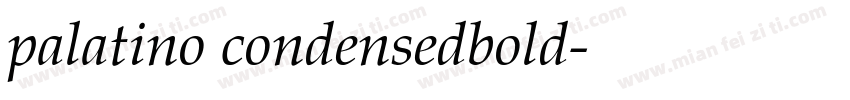palatino condensedbold字体转换